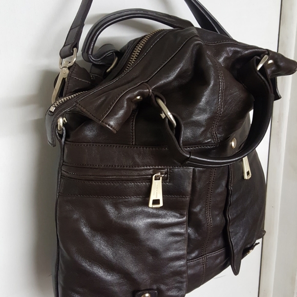 Andrew Marc Large Brown Bag - Picture 2 of 7